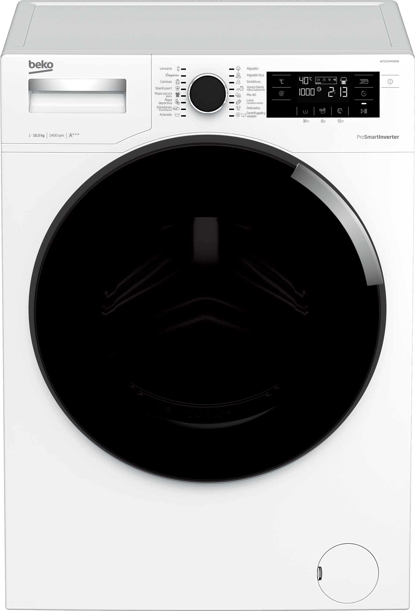 Lavarropas automático 10.5 kg Inverter BEKO – WTE 10744BOW