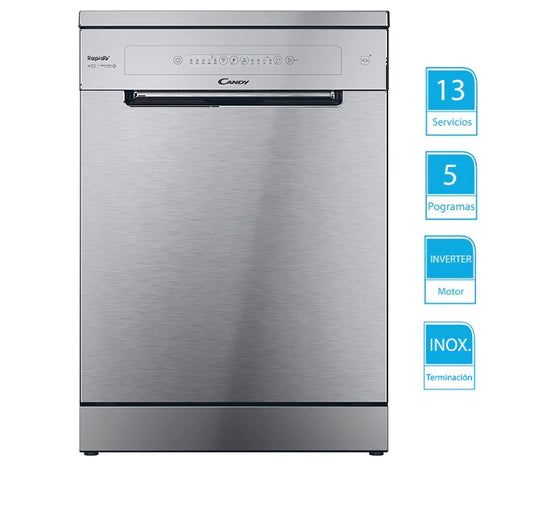 Lavavajilla CANDY RAPIDÓ INVERTER. CF 3E7L0X