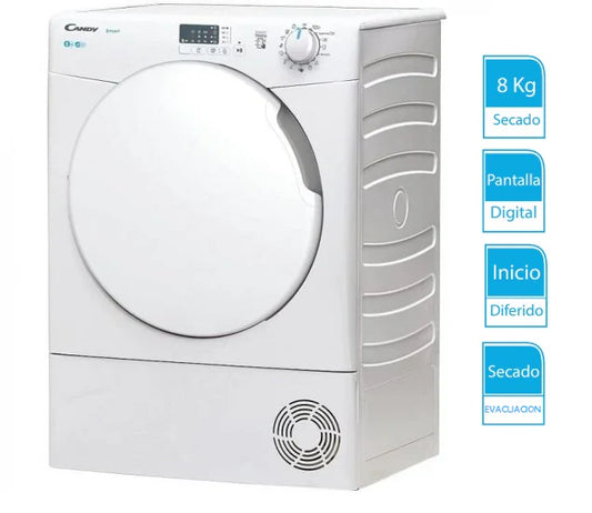 Secarropa evacuación Candy CSE V8LF-S 8KG