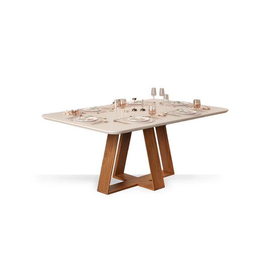 Mesa de comedor - Celeste -  Freijo/ Off White