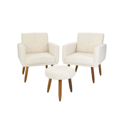 COMBO HAVANA 2 POL + 1 PUFF BEIGE CLARO BOUCLE
