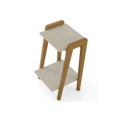 Mesa Lateral Gales -  Freijó / off white